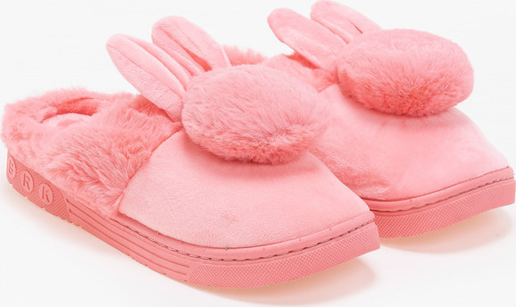 Jomix Shoes Kids Slippers for Girl Pink Bunny with Ears (short form) –  Funny Feet
