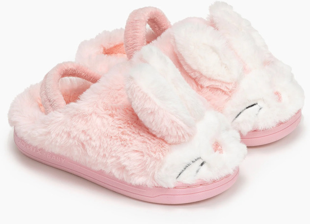 Jomix Shoes Kids Slippers for Girl Pink Bunny (short form) – Funny Feet