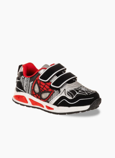 Παιδικό Αθλητικό Sneaker Spiderman με Φωτάκια για Αγόρι Black/Red