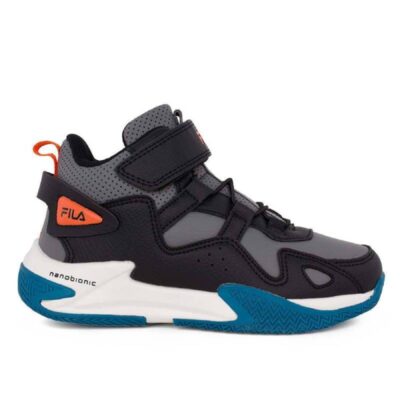 Fila Παιδικά Αθλητικά Ανατομικά Sneakers High Memory Pick 3 Nanobionic Black/Grey