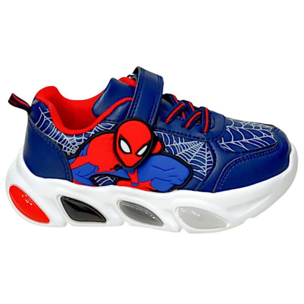 Παιδικό Αθλητικό Sneaker Spiderman με Φωτάκια για Αγόρι Blue/Red