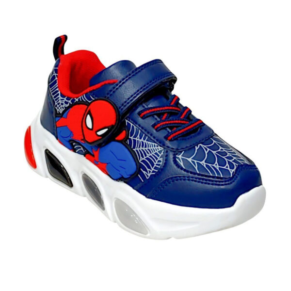 Παιδικό Αθλητικό Sneaker Spiderman με Φωτάκια για Αγόρι Blue/Red