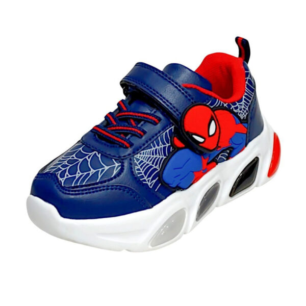 Παιδικό Αθλητικό Sneaker Spiderman με Φωτάκια για Αγόρι Blue/Red