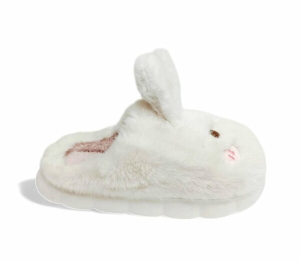 Γυναικείες/Εφηβικές Χειμερινές Παντόφλες Οικολογική Γούνα σόλα Phylon Κουνελάκι White