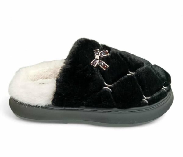IFC1SGc4 Jomix Γυναικείες Χειμερινές Παντόφλες Οικολογική Γούνα σόλα Phylon Black