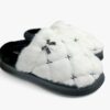 Jomix Γυναικείες Χειμερινές Παντόφλες Οικολογική Γούνα σόλα Phylon White/Black