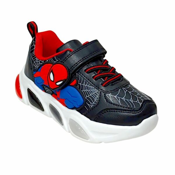 Παιδικό Αθλητικό Sneaker Spiderman με Φωτάκια για Αγόρι Black/Red