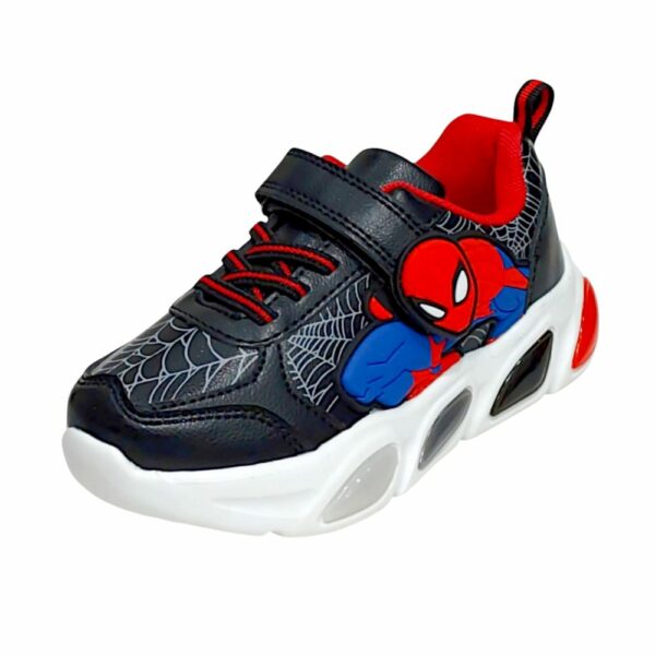 Παιδικό Αθλητικό Sneaker Spiderman με Φωτάκια για Αγόρι Black/Red
