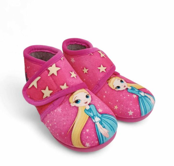 IQ Kids Παιδικές Παντόφλες Μποτάκια για Κορίτσι Πριγκίπισσες Φούξια