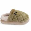 Jomix Γυναικείες Χειμερινές Παντόφλες Οικολογική Γούνα σόλα Phylon Olive Green