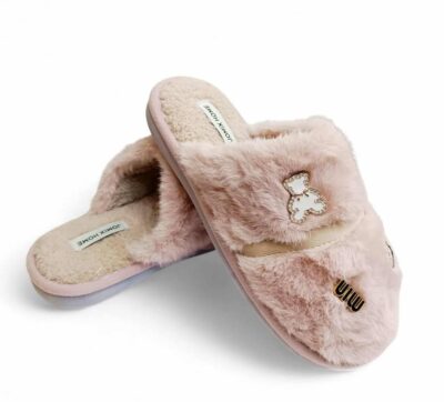gynaikeies_pantofles_jomix_md10222 (2) Jomix Γυναικεία Χειμερινή Παντόφλα Με Οικολογική Γούνα και Γούρια Pink