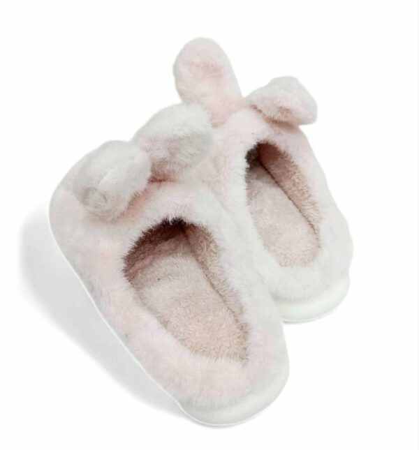 Γυναικείες/Εφηβικές Χειμερινές Παντόφλες Οικολογική Γούνα σόλα Phylon Κουνελάκι Pink