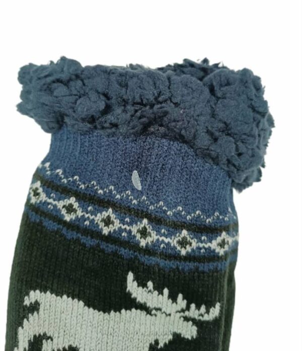 _4pcaQ_6 Κάλτσες Αντρικές Αντιολισθητικές με Γούνα Blue/Grey