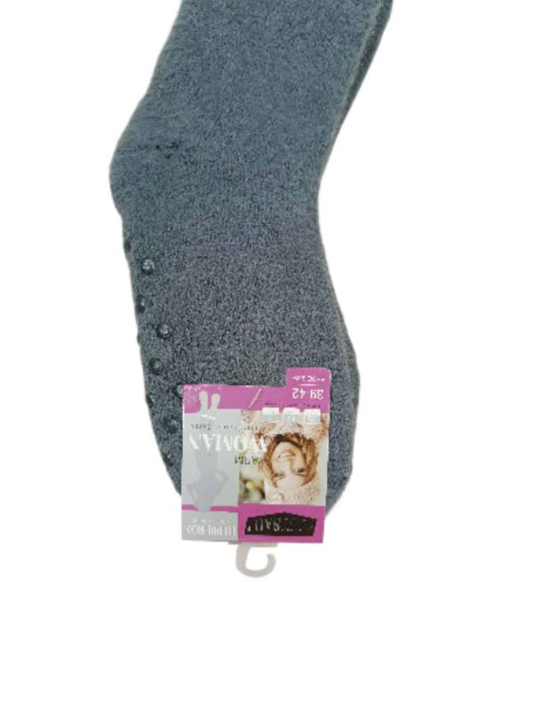 Κάλτσες Γυναικείες Αντιολισθητικές με Γούνα Drk.Grey