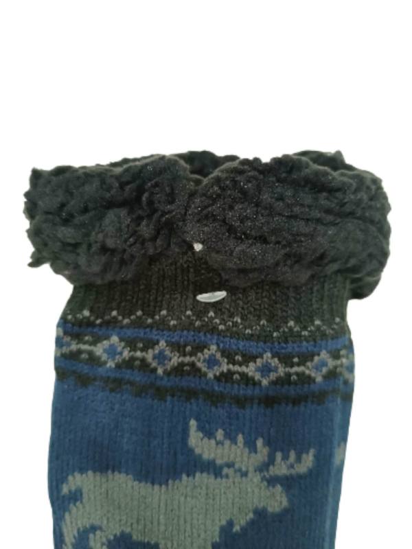 Κάλτσες Αντρικές Αντιολισθητικές με Γούνα Black/Grey