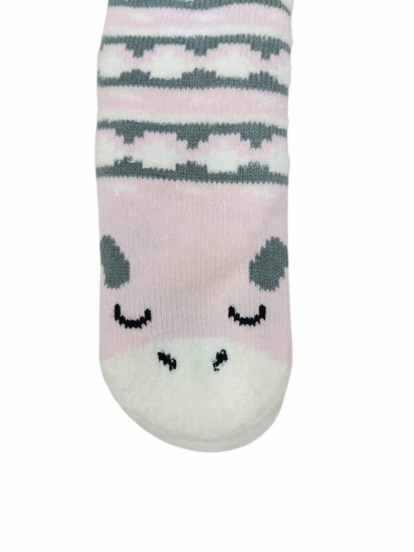 Κάλτσες Γυναικείες/Εφηβικές Αντιολισθητικές με Γούνα Ζωάκι Pink