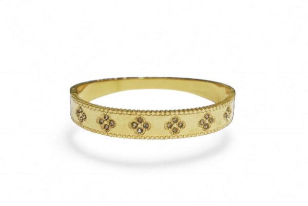 Γυναικείο Βραχιόλι Χειροπέδα από Ανoξείδωτο Ατσάλι Επιχρυσωμένο 24Κ SD0097