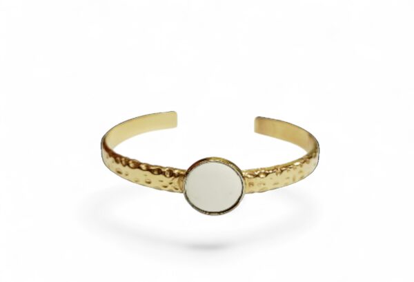 Γυναικείο Βραχιόλι Χειροπέδα από Ανoξείδωτο Ατσάλι Επιχρυσωμένο 24Κ SD0095