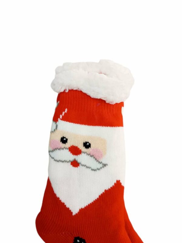 Κάλτσες Χριστουγεννιάτικες Αντιολισθητικές με Γούνα Red