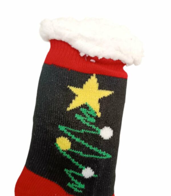 Κάλτσες Χριστουγεννιάτικες Αντιολισθητικές με Γούνα Red