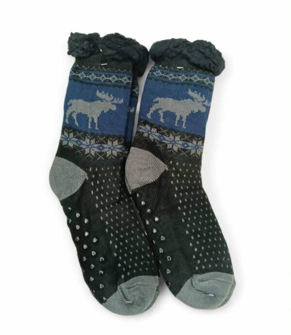 Κάλτσες Αντρικές Αντιολισθητικές με Γούνα Black/Grey