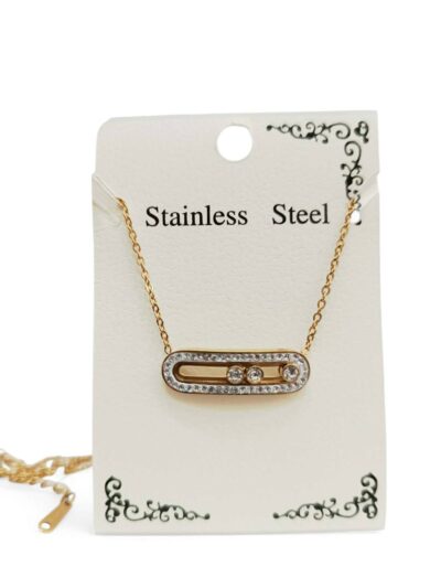 Γυναικείο Κολιέ από Ανoξείδωτο Ατσάλι Επιχρυσωμένο 24Κ SD0112