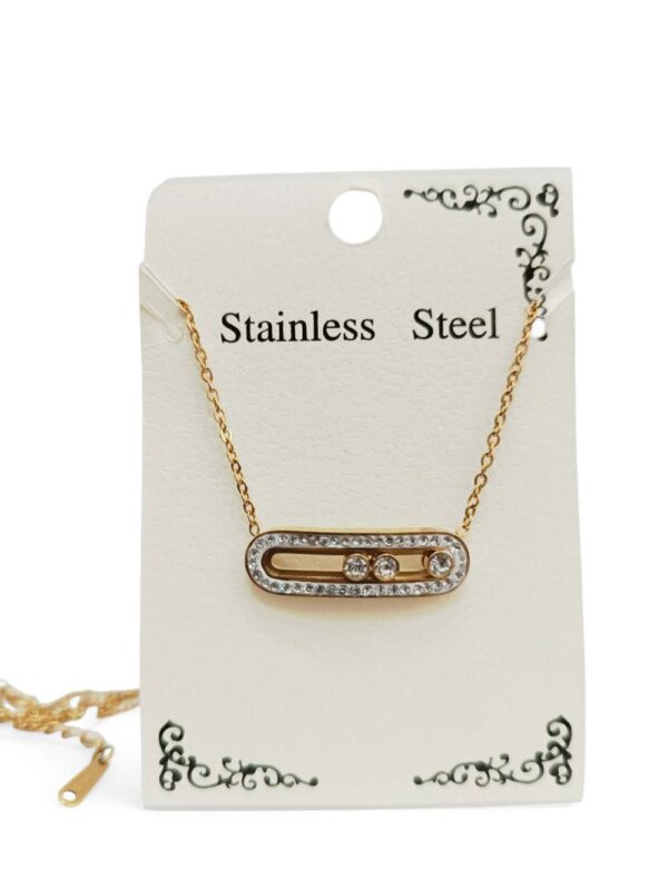 Γυναικείο Κολιέ από Ανoξείδωτο Ατσάλι Επιχρυσωμένο 24Κ SD0112