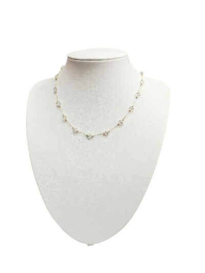 SD0117 Γυναικείο Κολιέ Ροζάριο Από Ανoξείδωτο Ατσάλι Επιχρυσωμένο 24Κ Με Zircon SD0117