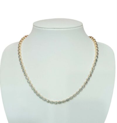 Γυναικείο Κολιέ Ριβιέρα Από Ανoξείδωτο Ατσάλι Επιχρυσωμένο 24Κ Με Zircon SD0119