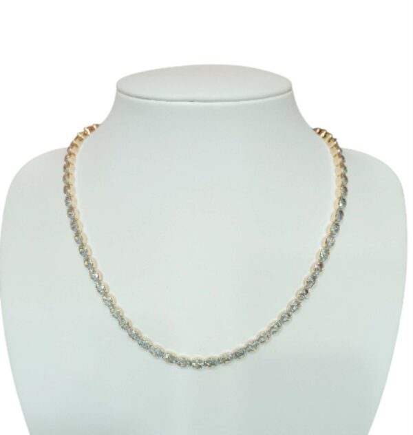 Γυναικείο Κολιέ Ριβιέρα Από Ανoξείδωτο Ατσάλι Επιχρυσωμένο 24Κ Με Zircon SD0119