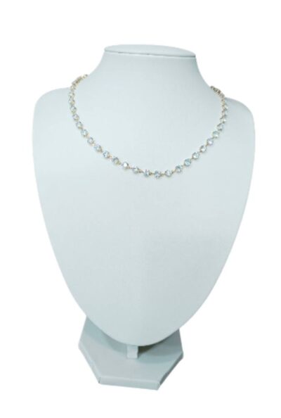 Γυναικείο Κολιέ Ριβιέρα Από Ανoξείδωτο Ατσάλι Επιχρυσωμένο 24Κ Με Zircon SD0121