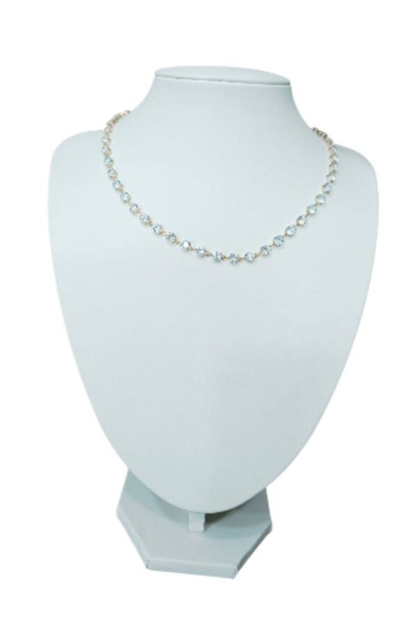 Γυναικείο Κολιέ Ριβιέρα Από Ανoξείδωτο Ατσάλι Επιχρυσωμένο 24Κ Με Zircon SD0121