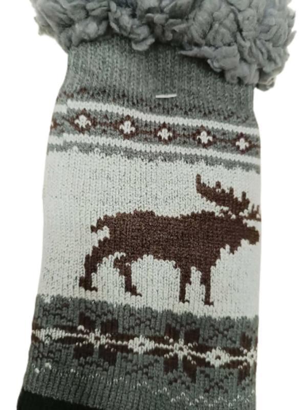 Κάλτσες Αντρικές Αντιολισθητικές με Γούνα Grey