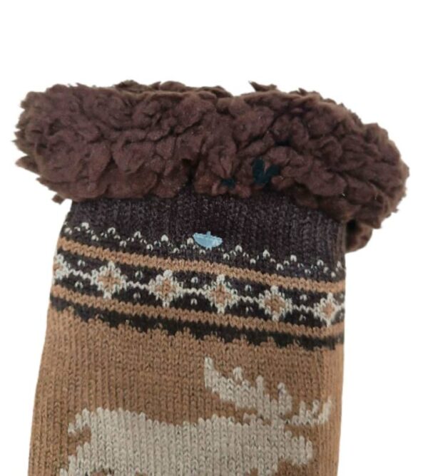 Κάλτσες Αντρικές Αντιολισθητικές με Γούνα Brown