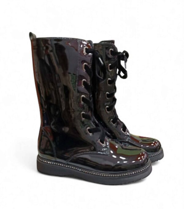 Smart Kids Παιδικές Μπότες Αρβυλάκι για Κορίτσι Black Λουστρίνι