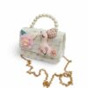 Παιδική Τσάντα Βόλτας Κορίτσι με Λαγουδάκι και Λουλούδι Beige/Pink