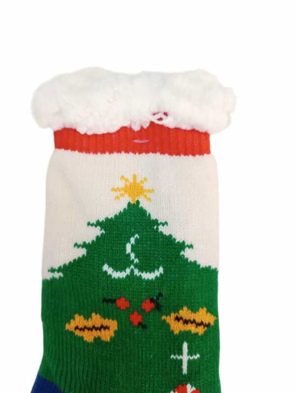 Κάλτσες Χριστουγεννιάτικες Αντιολισθητικές με Γούνα Green