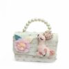 Παιδική Τσάντα Βόλτας Κορίτσι με Λαγουδάκι και Λουλούδι Beige/Pink