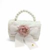 Παιδική Τσάντα Βόλτας Κορίτσι με Φιόγκο και Λουλούδι Beige/Pink