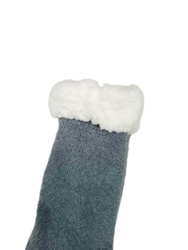 Κάλτσες Γυναικείες Αντιολισθητικές με Γούνα Drk.Grey