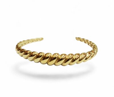 Γυναικείο Βραχιόλι Χειροπέδα από Ανoξείδωτο Ατσάλι Επιχρυσωμένο 24Κ SD0098