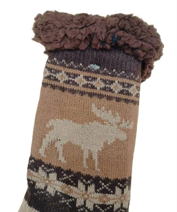 Κάλτσες Αντρικές Αντιολισθητικές με Γούνα Brown