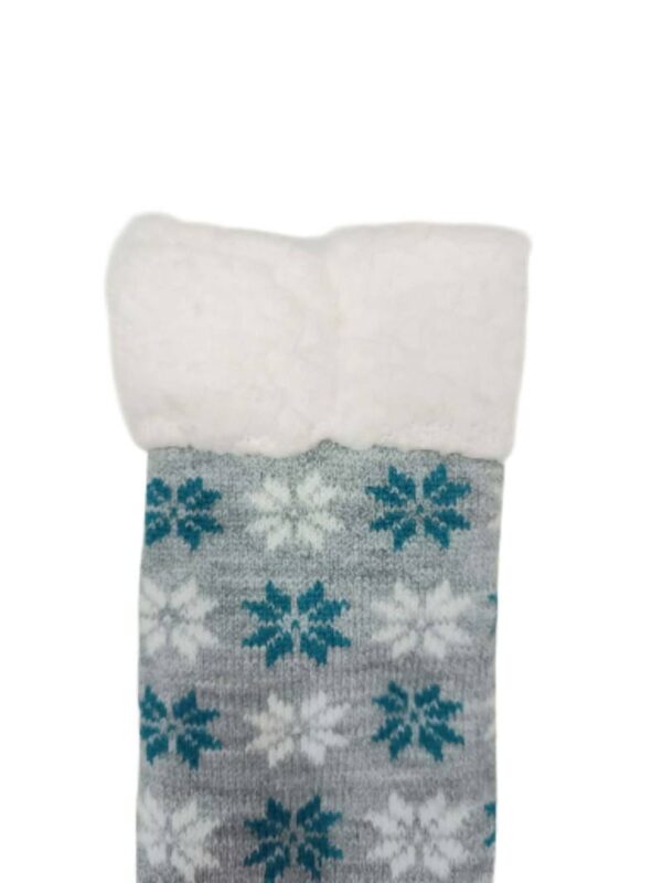 Κάλτσες Γυναικείες/Εφηβικές Αντιολισθητικές με Γούνα Αρκουδάκι Grey