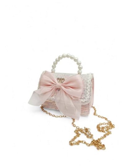 Παιδική Τσάντα Βόλτας Κορίτσι με Φιόγκο Pink