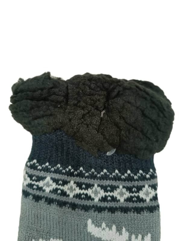 pKP-xWqf Κάλτσες Αντρικές Αντιολισθητικές με Γούνα Blue/Grey