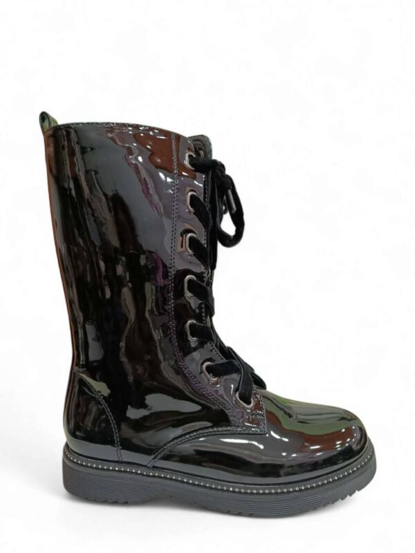 Smart Kids Παιδικές Μπότες Αρβυλάκι για Κορίτσι Black Λουστρίνι