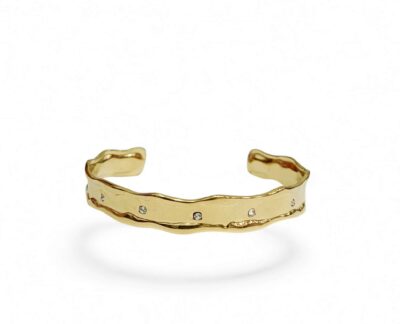 Γυναικείο Βραχιόλι Χειροπέδα από Ανoξείδωτο Ατσάλι Επιχρυσωμένο 24Κ SD0094