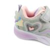 Παιδικά Αθλητικά Sneakers Φωτάκια με Φτερό και Καρδιά Silver/Purple