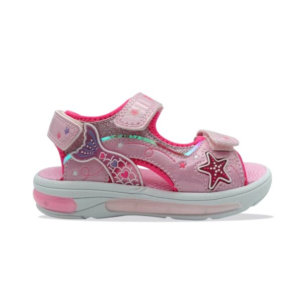 Fila Παιδικά Αθλητικά Πέδιλα Κορίτσι Με Φωτάκια Mermaid Pink