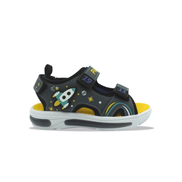 Fila Παιδικά Αθλητικά Πέδιλα Αγόρι Με Φωτάκια Rocket Grey/Yellow